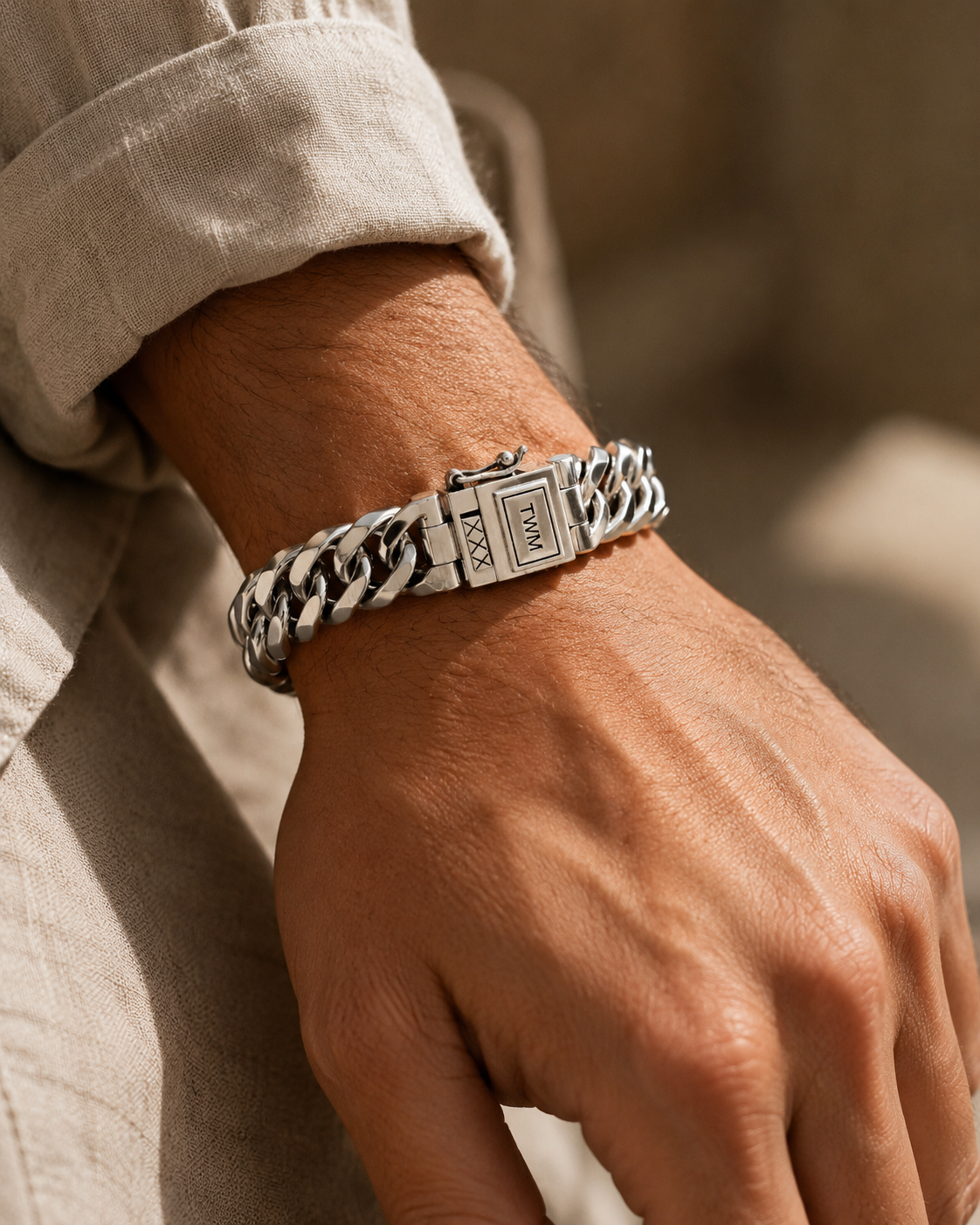 Curb Chain Bracelet — Solid 925